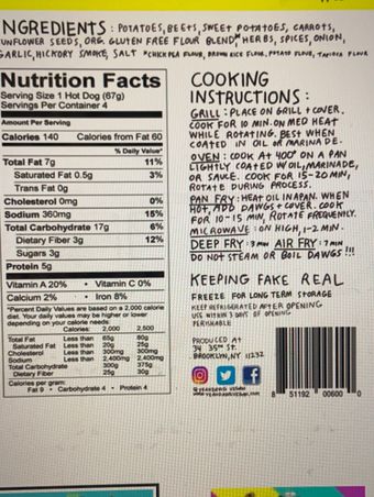 Yeah Dawg, Yeah Dawg Vegan Hot Dogs, barcode: 0851192006000, has 0 potentially harmful, 0 questionable, and
    0 added sugar ingredients.