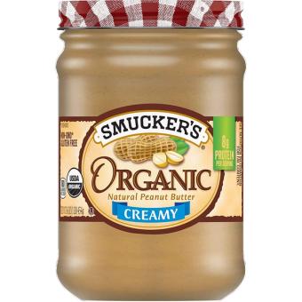 Smucker's, Smucker's Organic Creamy Natural Peanut Butter 16 oz, barcode: 0051500053300, has 0 potentially harmful, 0 questionable, and
    0 added sugar ingredients.