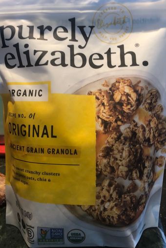 Purely Elizabeth , ORIGINAL ANCIENT GRAIN GRANOLA, barcode: 0855140002175, has 0 potentially harmful, 0 questionable, and
    1 added sugar ingredients.