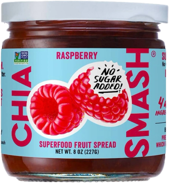 Chia Smash, Chia Smash No Sugar Added Raspberry Jam, barcode: 0086000151751, has 0 potentially harmful, 0 questionable, and
    0 added sugar ingredients.