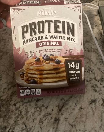 Aldi, Protein pancake & waffle mix, barcode: 4099100018653, has 5 potentially harmful, 5 questionable, and
    2 added sugar ingredients.