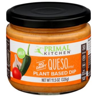 Primal Kitchen, Primal Kitchen No Dairy Plant Based Queso, barcode: 0084022460018, has 0 potentially harmful, 1 questionable, and
    0 added sugar ingredients.