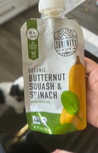 Serenity Kids , Serenity Kids 6+ Months Organic Butternut Squash & Spinach Butternut Squash & Spinach 3.5 Oz, barcode: 0850000411036, has 0 potentially harmful, 0 questionable, and
    0 added sugar ingredients.