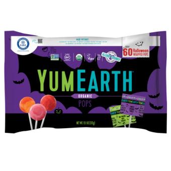 Yumearth, Yum Earth organic halloween lollipops, barcode: 0001016501789, has 0 potentially harmful, 2 questionable, and
    2 added sugar ingredients.