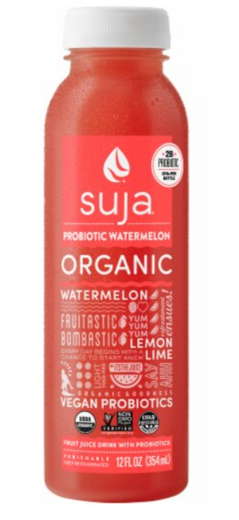 Suja Life, Llc, ORGANIC FRUIT JUICE, WATERMELON, barcode: 0818617020317, has 0 potentially harmful, 0 questionable, and
    0 added sugar ingredients.