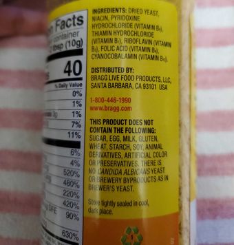Live Food Products Inc., NUTRITIONAL YEAST SEASONING, barcode: 0074305066054, has 0 potentially harmful, 1 questionable, and
0 added sugar ingredients.