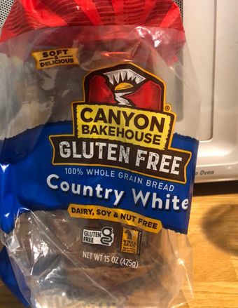 Canyon Bakehouse Llc, COUNTRY WHITE 100% WHOLE GRAIN BREAD, COUNTRY WHITE, barcode: 0853584002287, has 1 potentially harmful, 1 questionable, and
    2 added sugar ingredients.