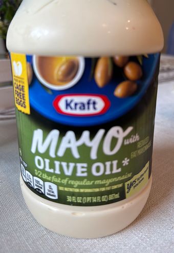Kraft, Kraft Mayo with Olive Oil Reduced Fat Mayonnaise, 30 fl oz Jar, barcode: 0021000026319, has 3 potentially harmful, 3 questionable, and
    1 added sugar ingredients.