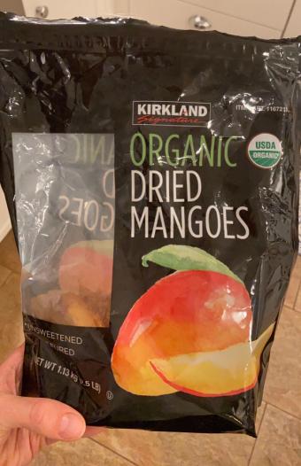 Kirkland Signature, Organic Dried Mangoes, barcode: 0096619353873, has 0 potentially harmful, 0 questionable, and
    0 added sugar ingredients.