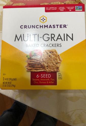 Crunchmaster, Multi-grain 6 Seed , barcode: 0879890000694, has 1 potentially harmful, 1 questionable, and
0 added sugar ingredients.