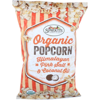 Sprouts, Sprouts Organic Himalayan Pink Salt & Coconut Oil Popcorn, barcode: 0646670319228, has 0 potentially harmful, 0 questionable, and
    0 added sugar ingredients.