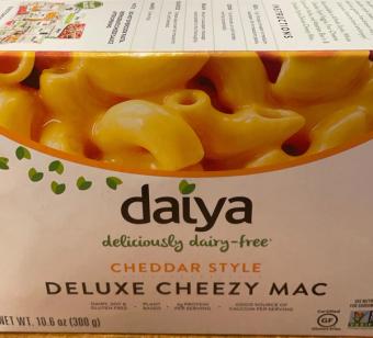 Promotional Alliance International, Inc , DAIYA, DELUXE CHEDDAR STYLE CHEEZY MAC, barcode: 0871459001333, has 2 potentially harmful, 6 questionable, and
    1 added sugar ingredients.