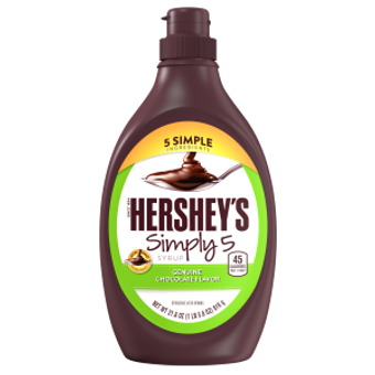 The Hershey Company, SIMPLY 5 SYRUP, GENUINE CHOCOLATE, barcode: 0034000312733, has 0 potentially harmful, 1 questionable, and
    2 added sugar ingredients.