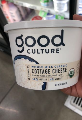 Good Culture, Llc, ORGANIC WHOLE MILK CLASSIC COTTAGE CHEESE, CLASSIC, barcode: 0859977005064, has 0 potentially harmful, 0 questionable, and
    0 added sugar ingredients.