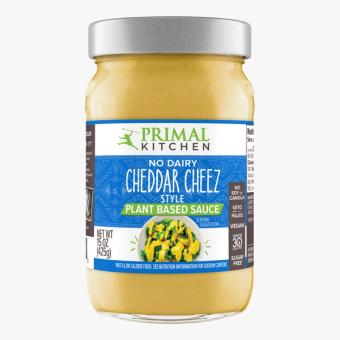 Primal Kitchen, No Dairy Cheddar Cheez Style Sauce, barcode: 0840224600255, has 0 potentially harmful, 1 questionable, and
    1 added sugar ingredients.