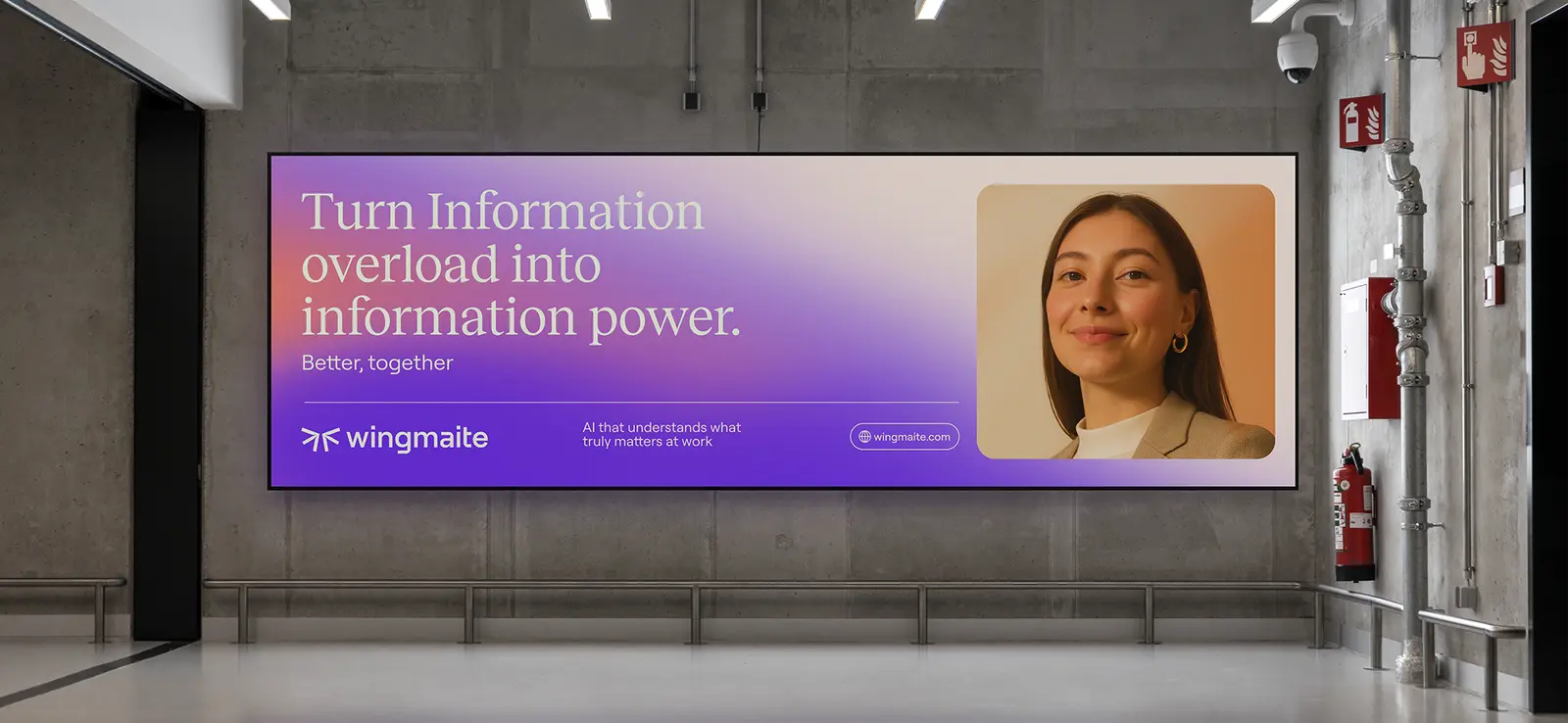 wingmaite gradient billboard mockup