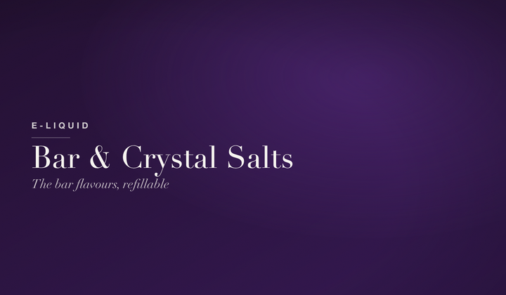 E-Liquid — Bar Juice and Crystal nic salts: the bar flavours in a refillable kit