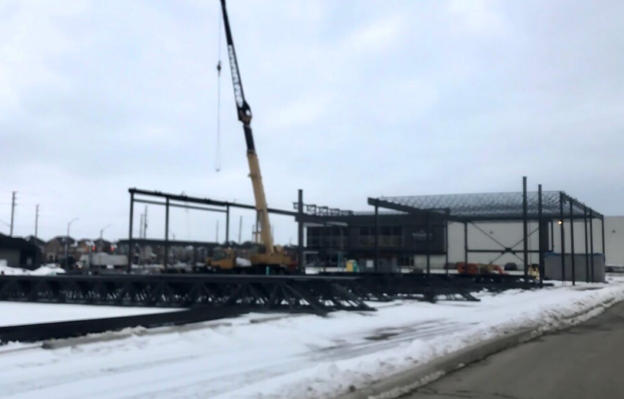 February 2020, Steel Erection phase at a Vaughan project during my time with Cecchini Group