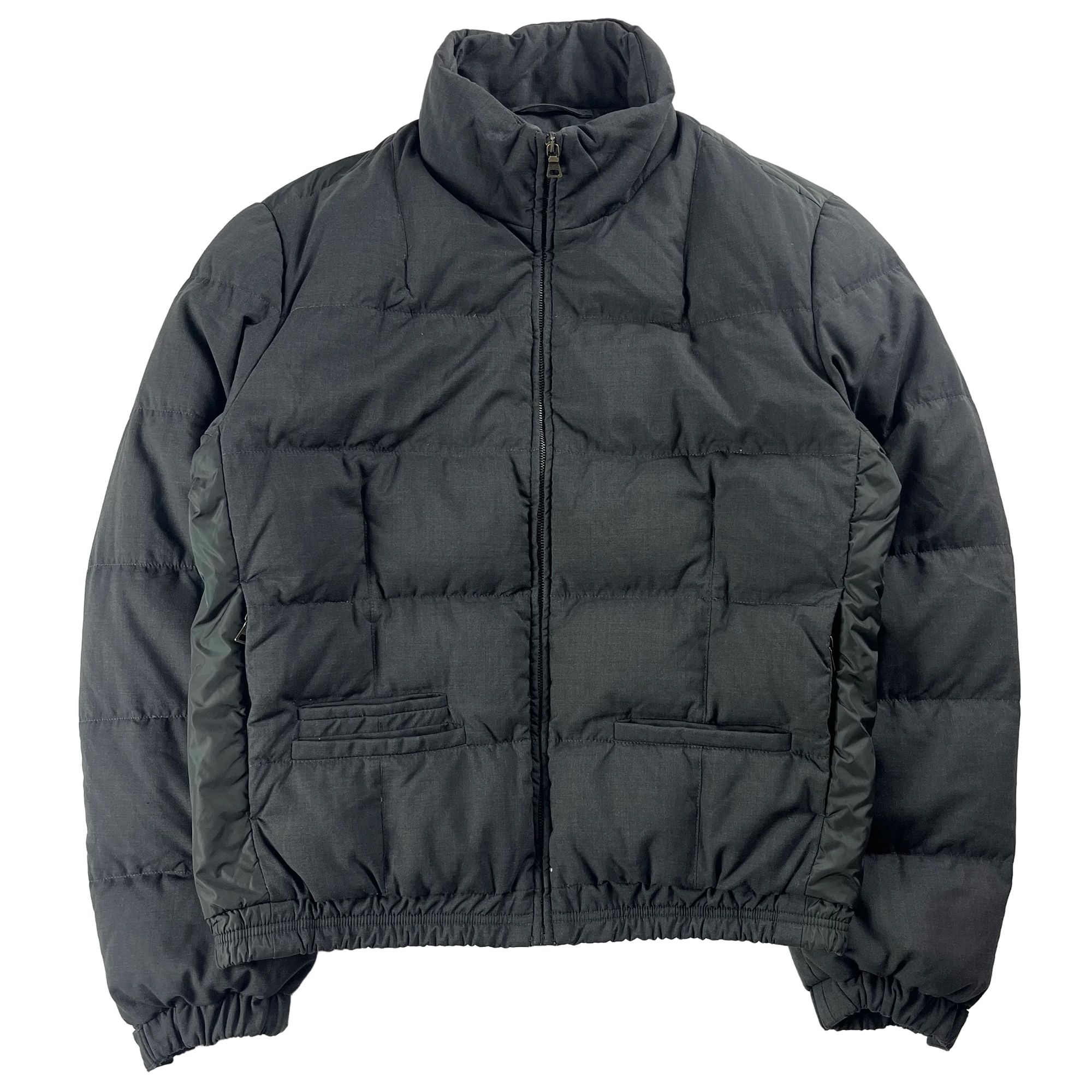 Prada Grey Nylon Puffer Jacket FW 2010 - L