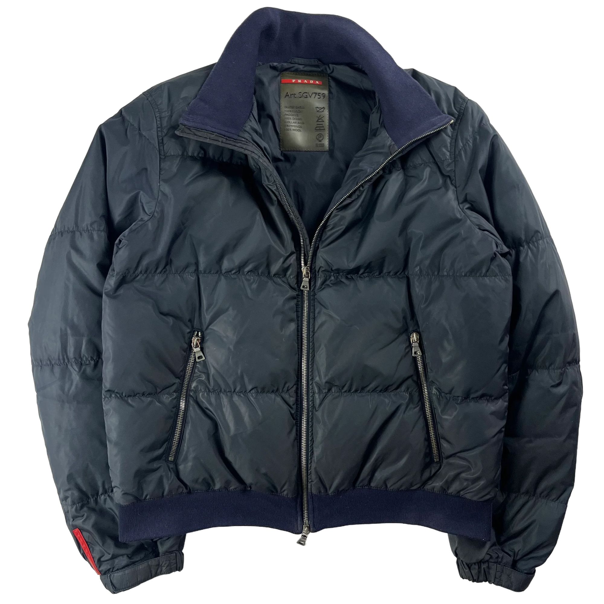 Prada Linea Rossa Navy Puffer Jacket - M