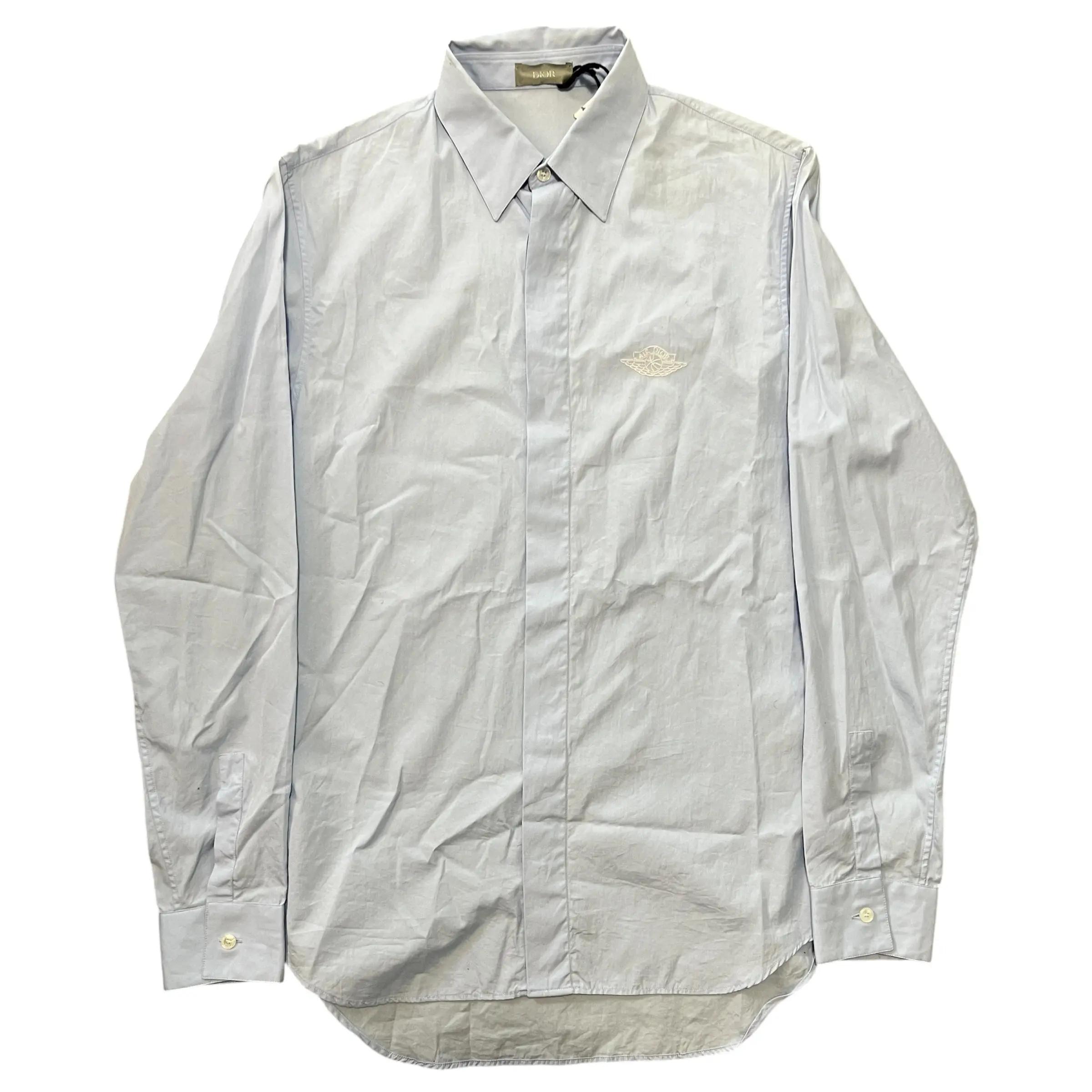 DIOR HOMME 2020AW KIM JONES × NIKE Air Jordan Wing Logo Woven L/S Shirt