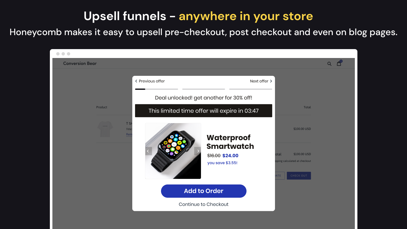 HoneyComb Upsell screenshot 1