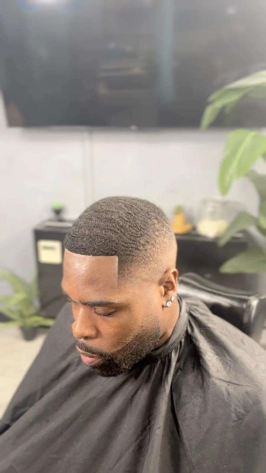 360 waves with a squared hairline at Chair and Blade