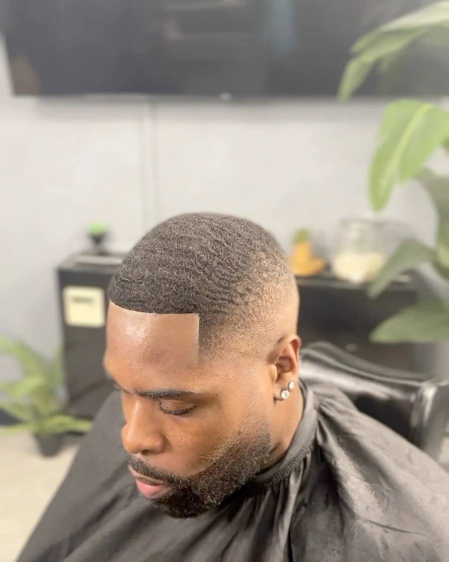 360 waves with a squared hairline at Chair and Blade