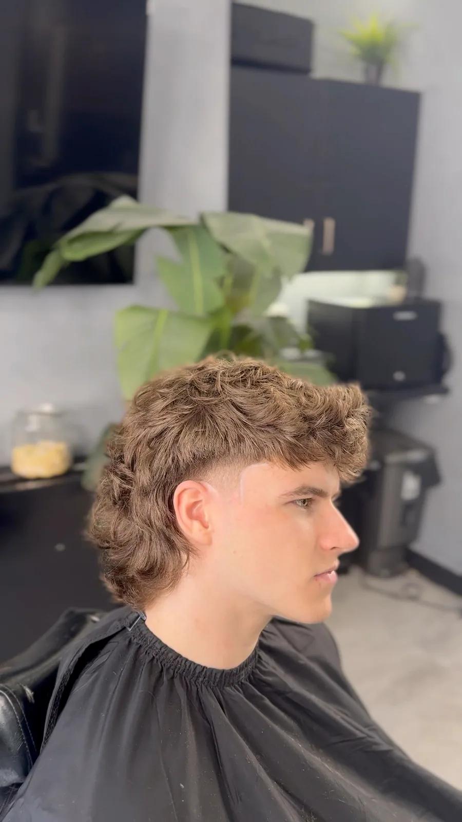Textured curly crop, Chair and Blade Manchester