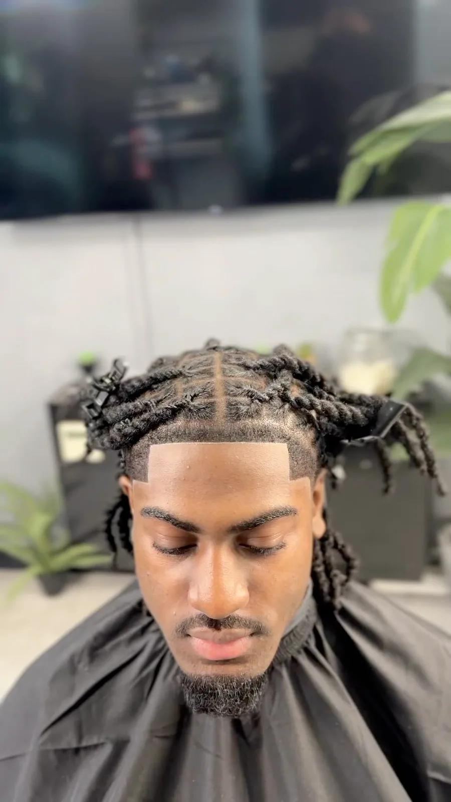 Two-strand twists with a sharp square line-up at Chair and Blade