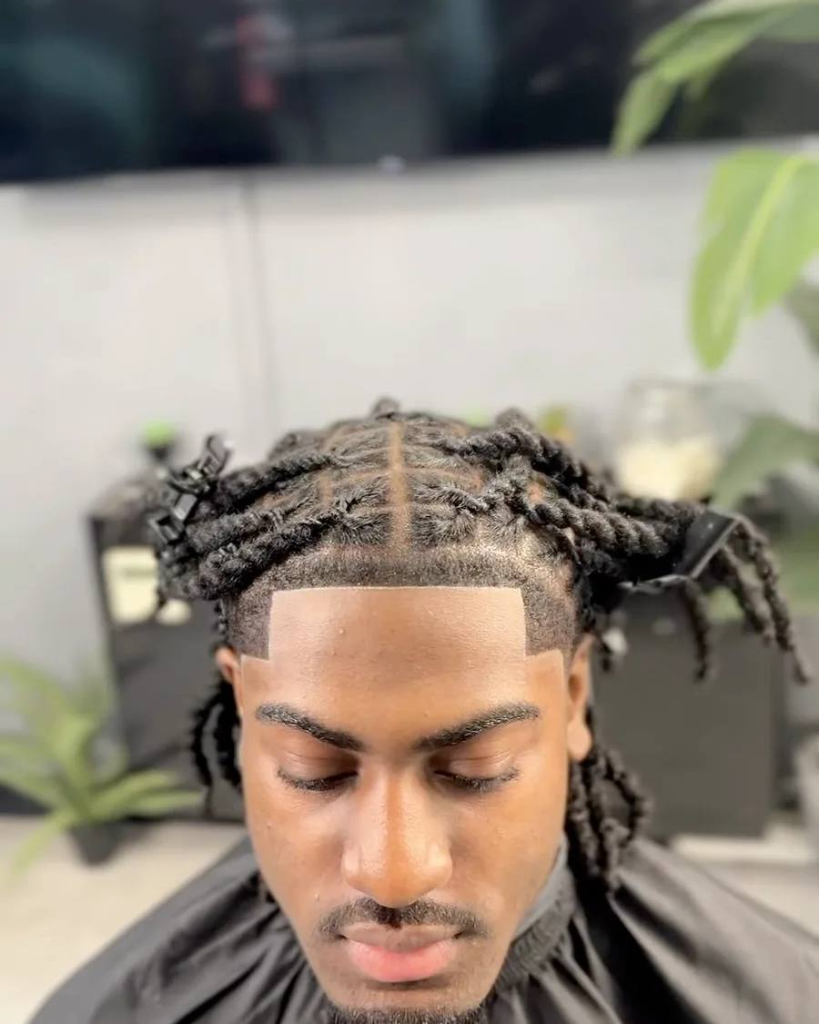 Two-strand twists with a sharp square line-up at Chair and Blade