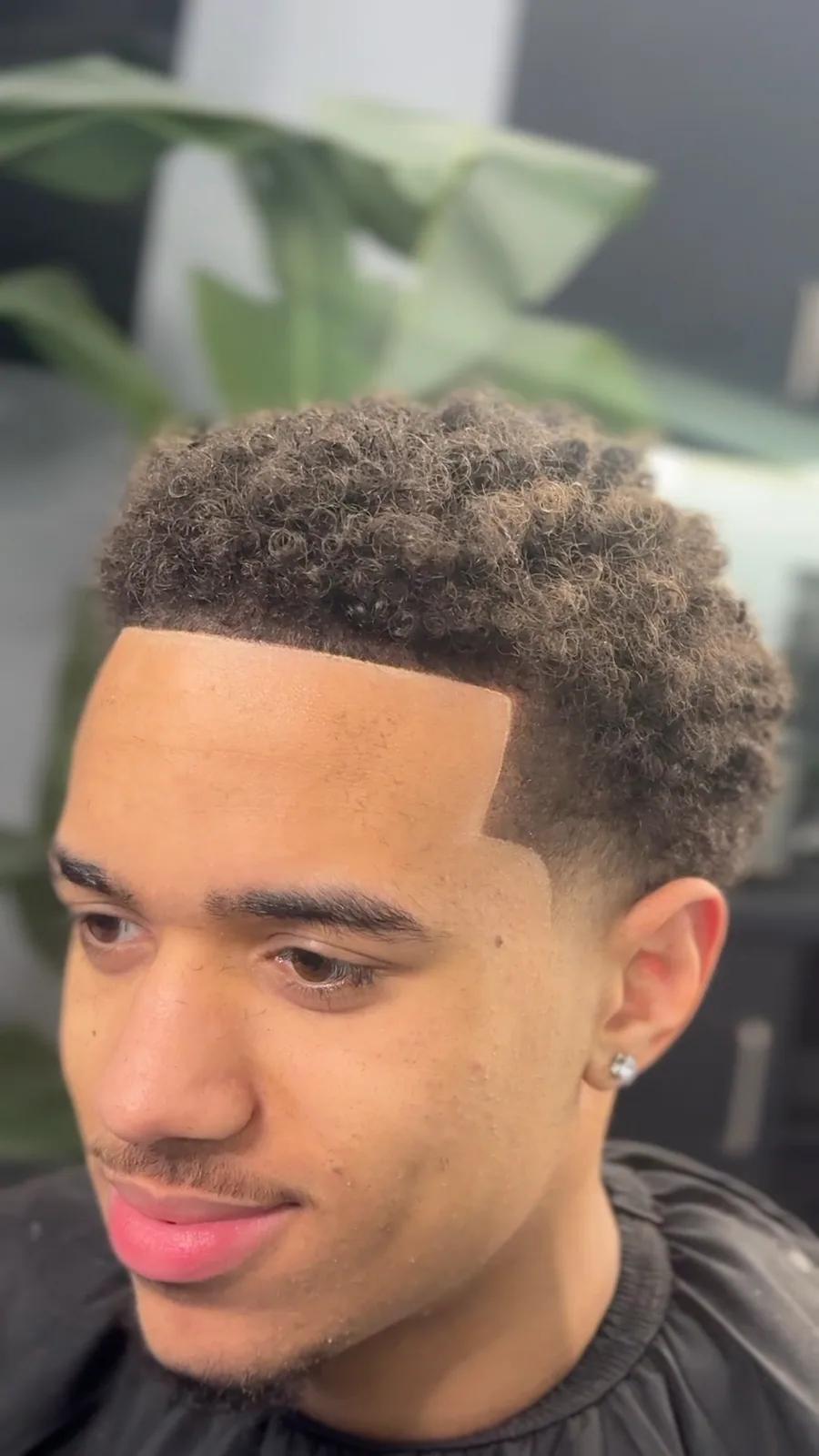 Curly afro fade, Chair and Blade Manchester
