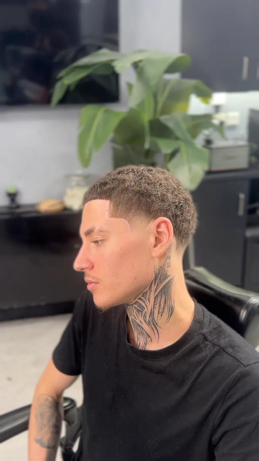 Classic taper with a hard part, Chair and Blade Manchester
