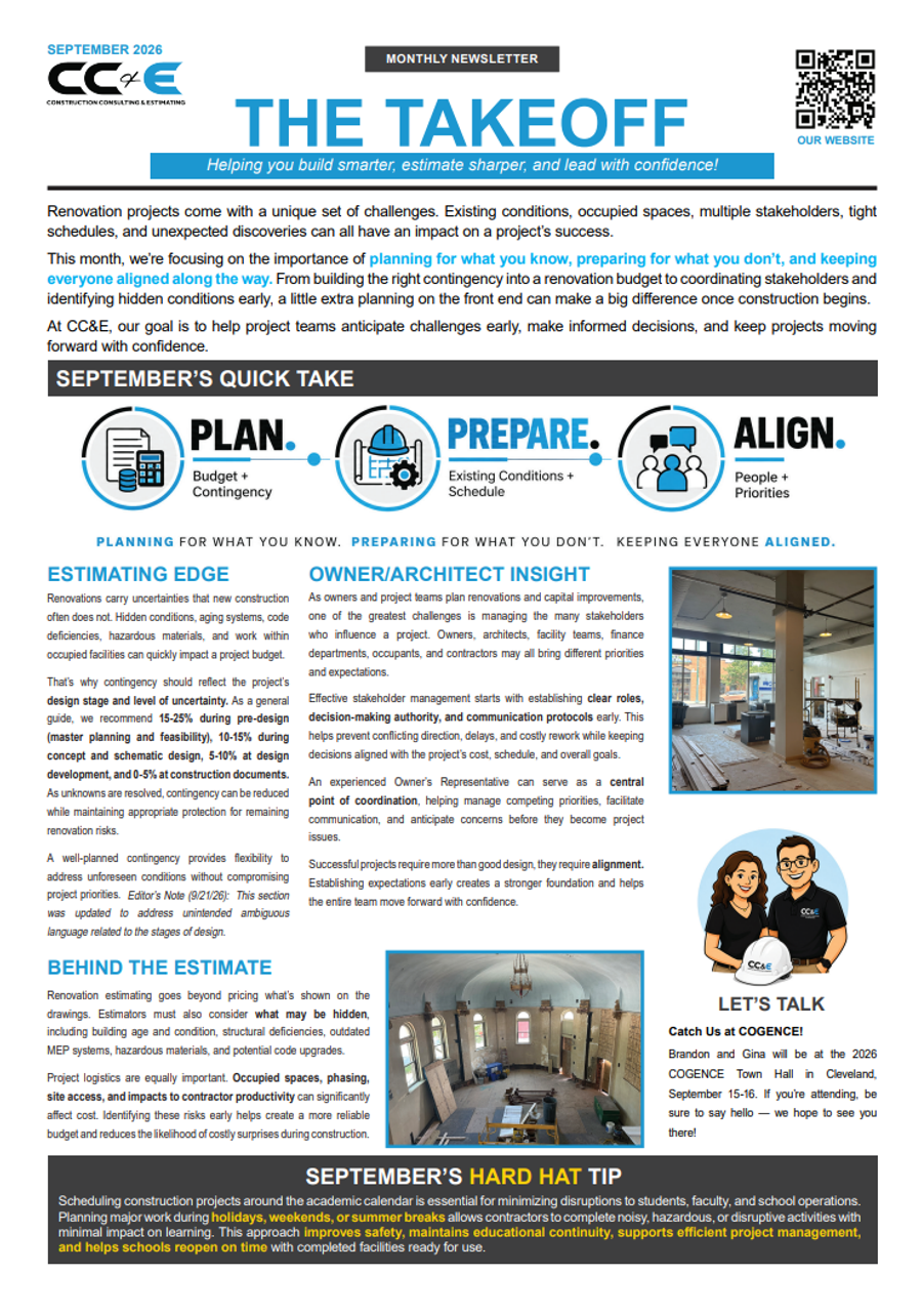 September 2026 newsletter for CC&E