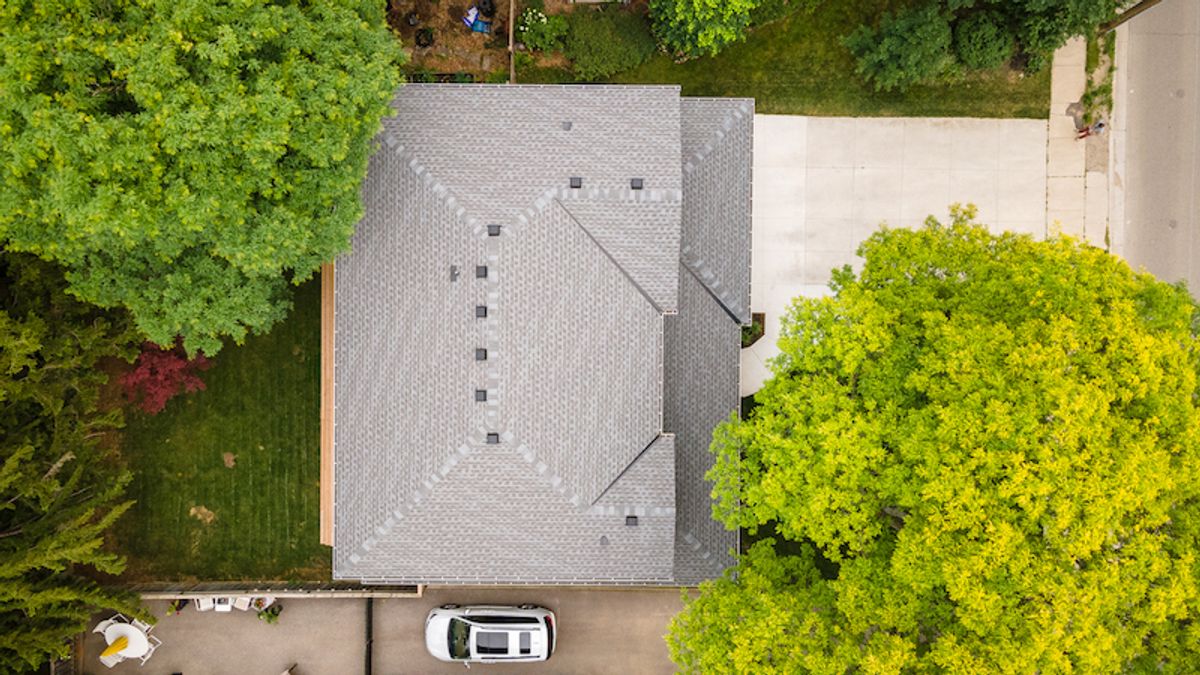 aerial of home