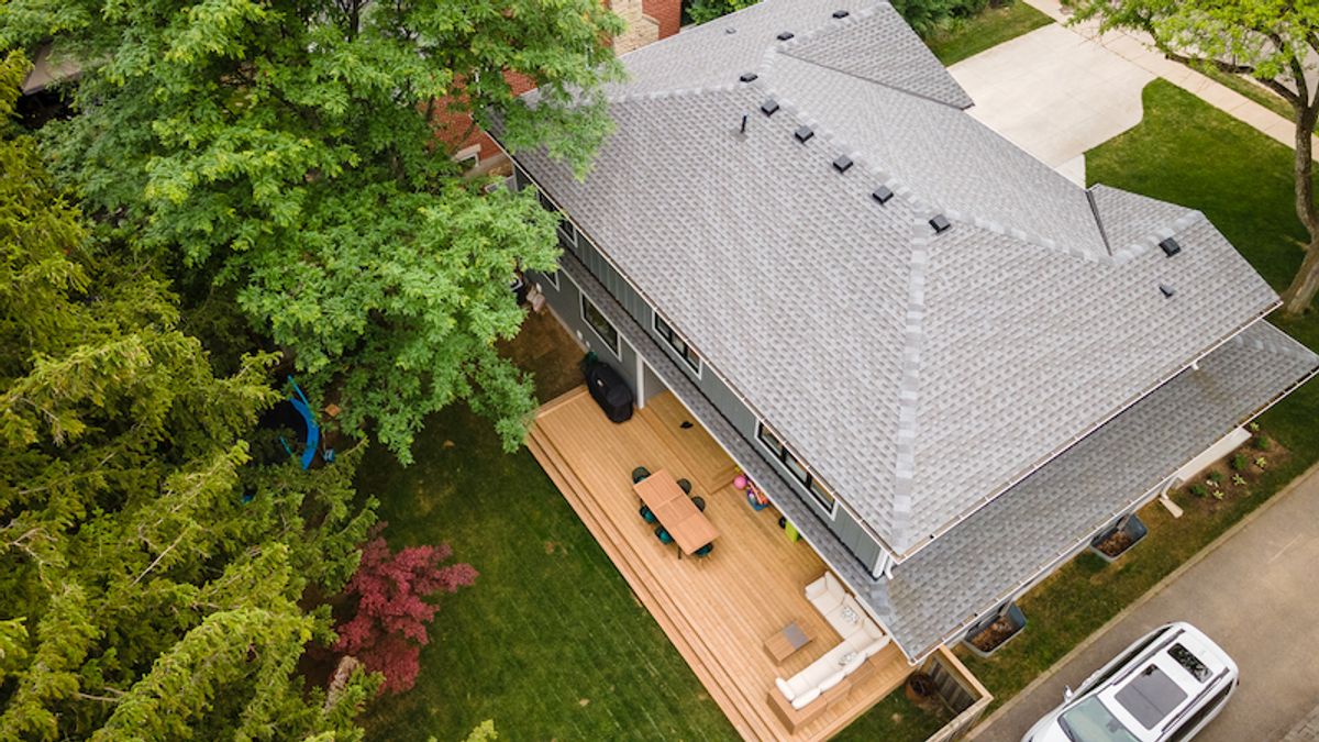 aerial of home