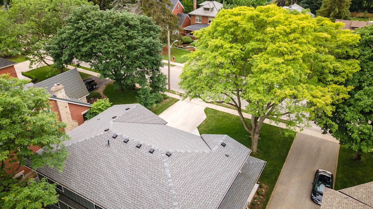 aerial of home