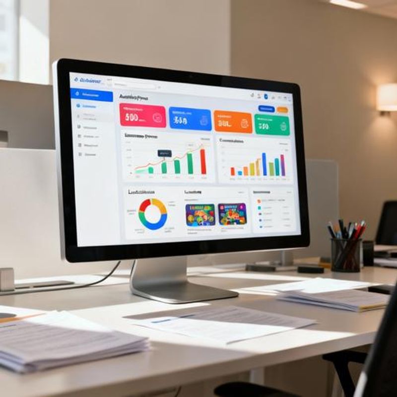Analytics dashboard showing student progress and engagement metrics from educational apps