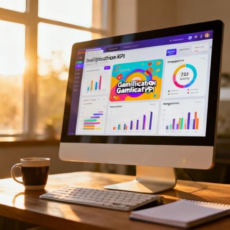Business dashboard showing gamification analytics and engagement metrics
