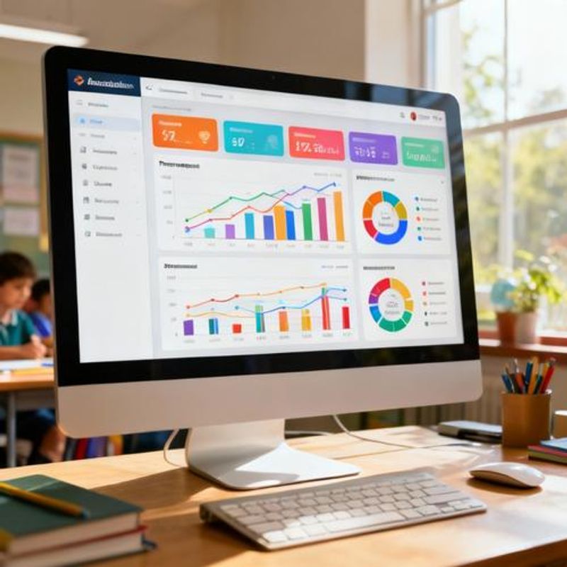 Educational dashboard showing gamification metrics including engagement rates, completion percentages, and learner progress analytics