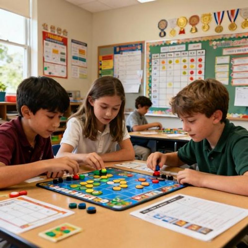 Students working together on educational gaming projects with visible learning outcomes