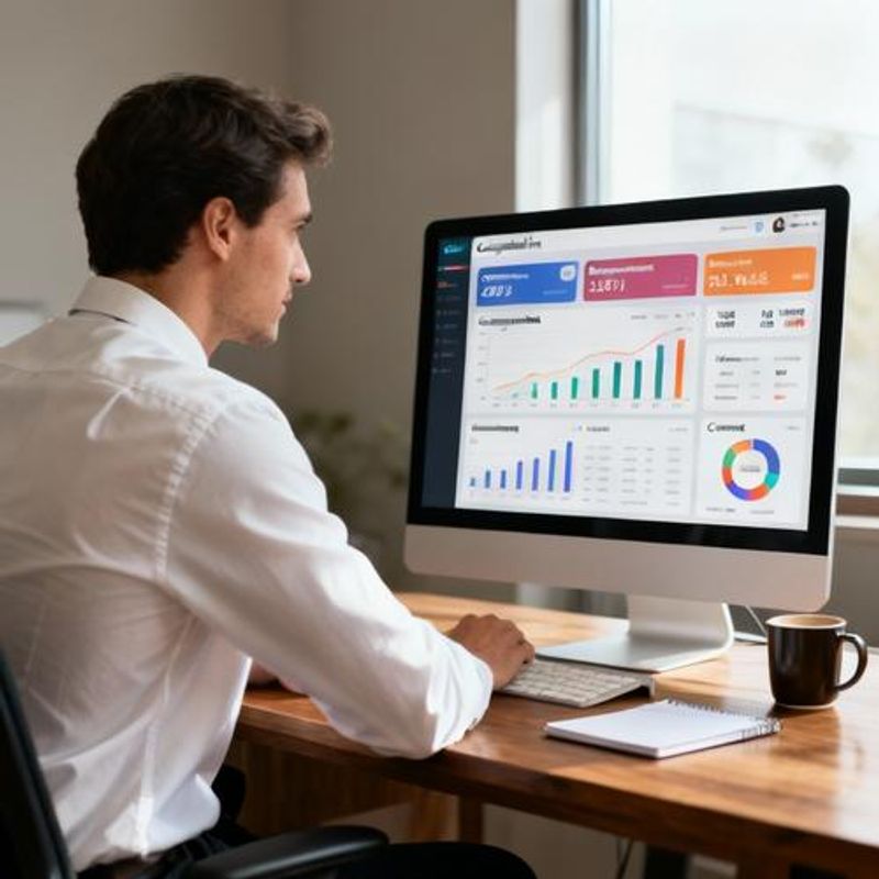 Computer screen displaying gamification analytics dashboard with engagement metrics