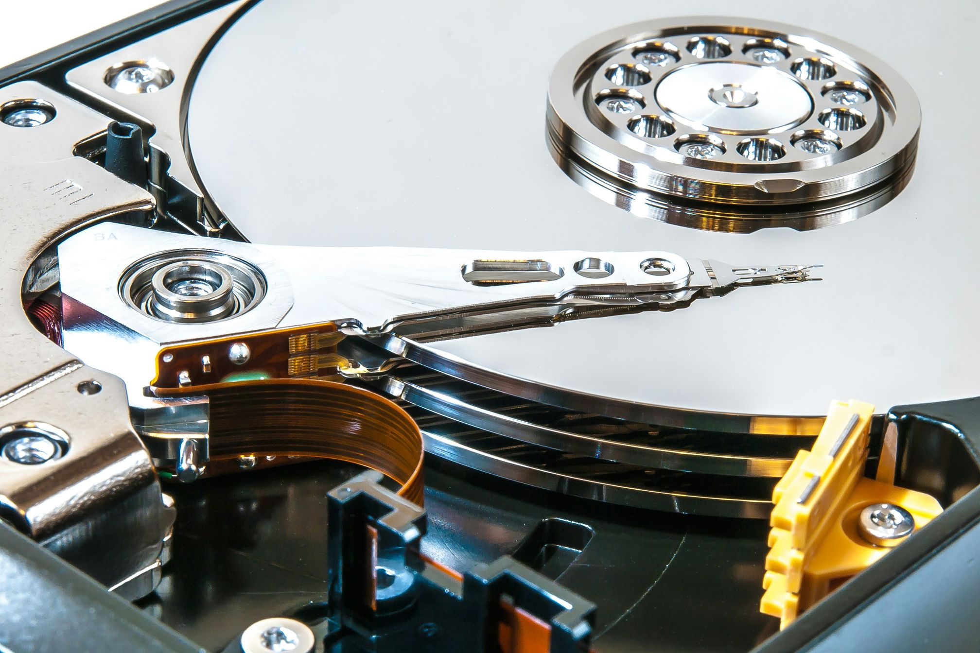 Image of an exposed hard drive