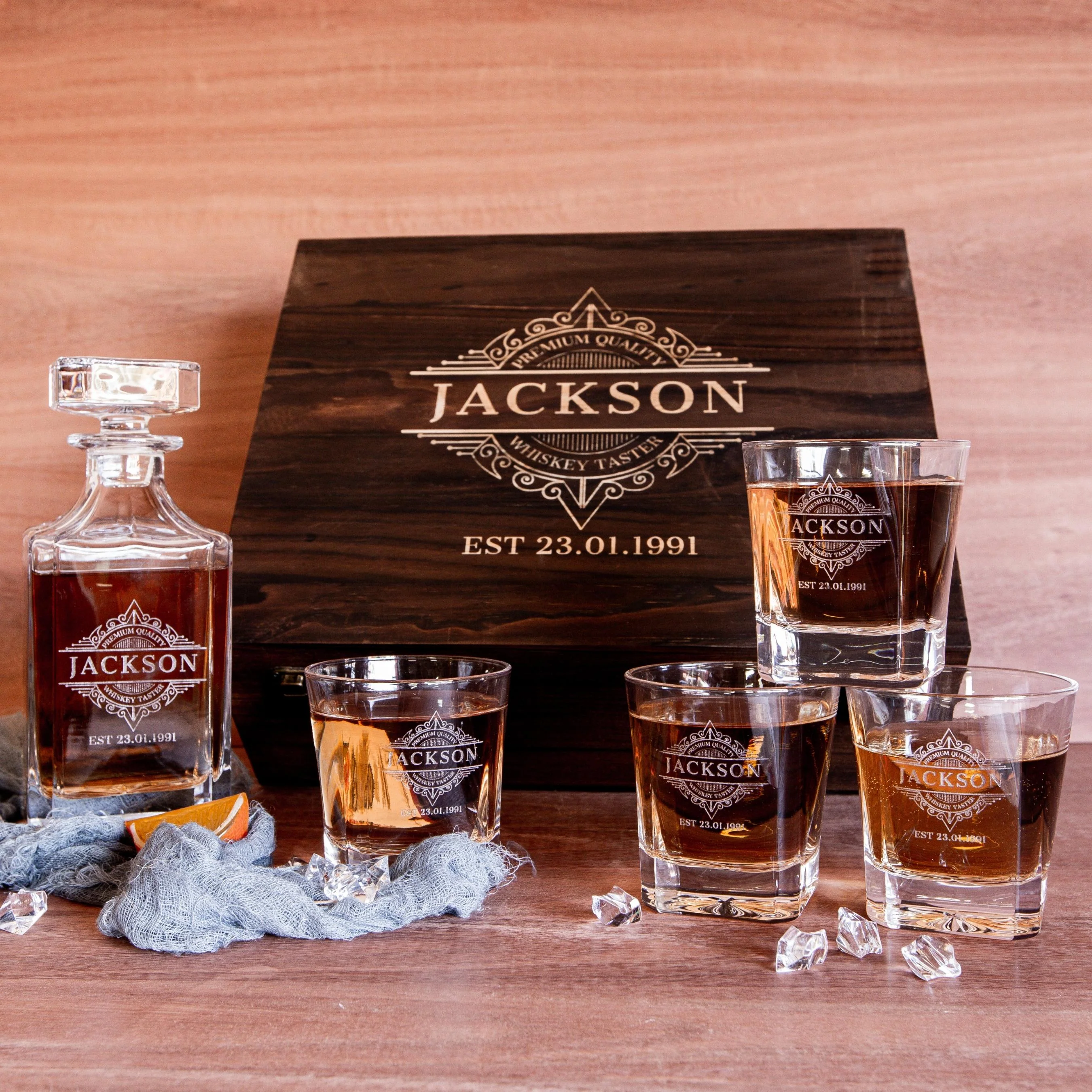 Personalised Whiskey Decanter Set