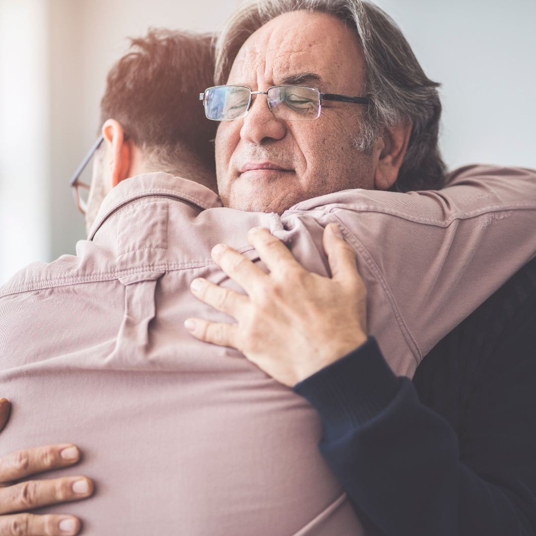 two people hugging