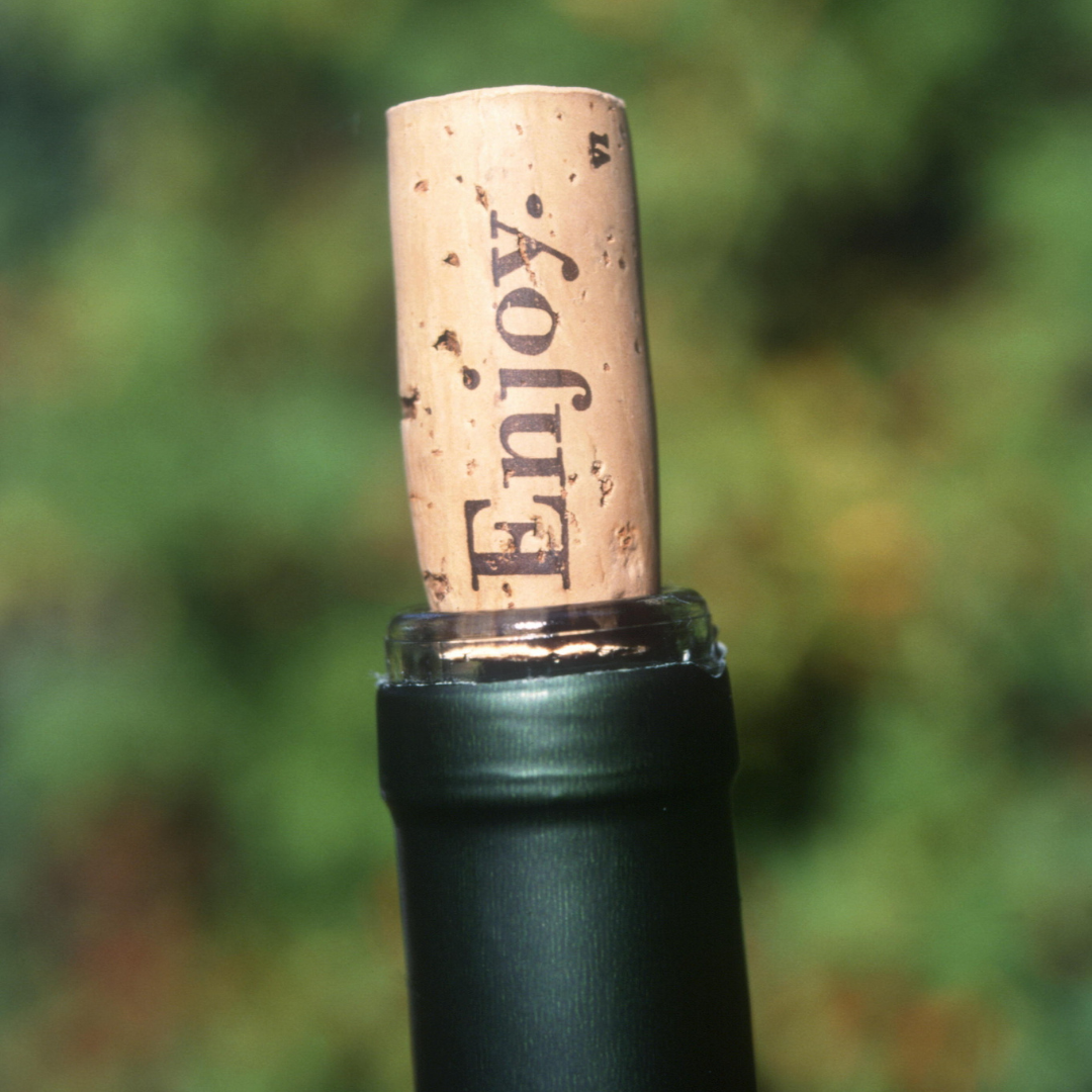 enjoy cork in a bottle of wine