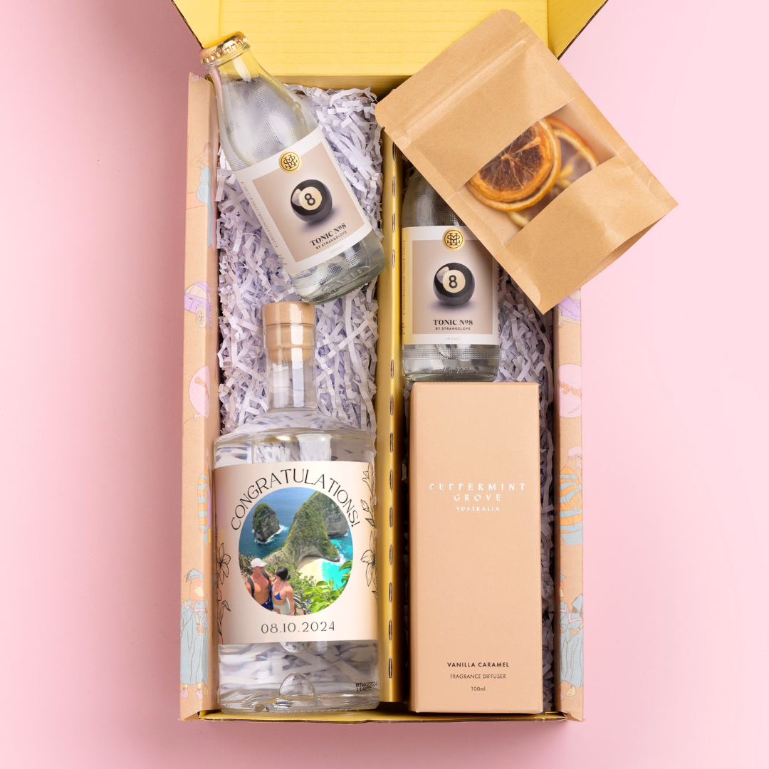 Wrapped bottle with card