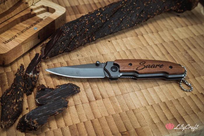 Personalised Engraved Pocket Knife for Unique 21st Birthday Gift For Him