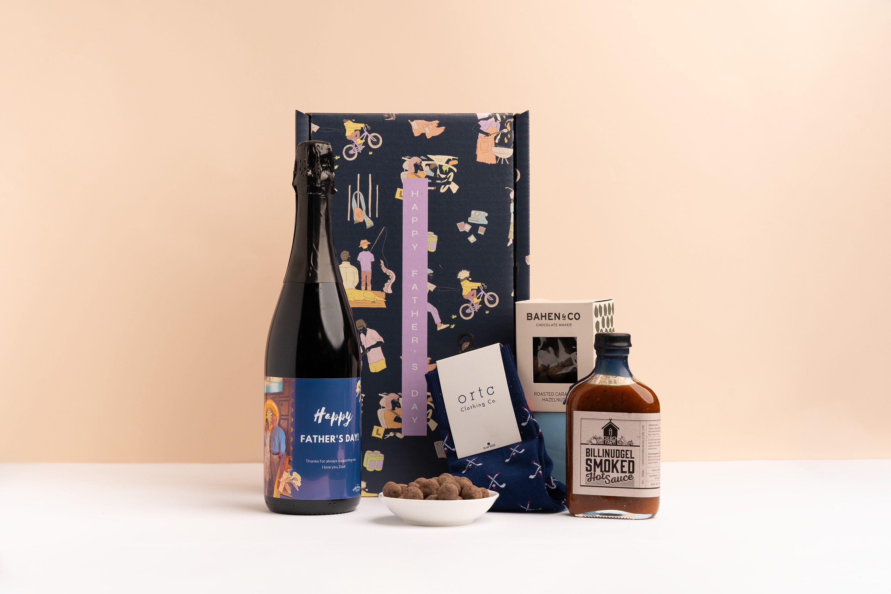 Personalised Fathers Day Gift Pack with Personalised Wine