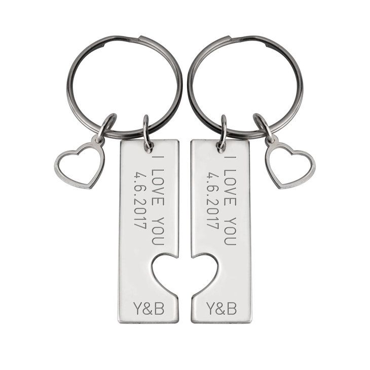 Personalised Couples Keychains for Valentines Day